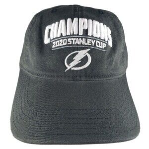 NHL TAMPA BAY LIGHTNING 2020 STANLEY CUP CHAMPNS YOUTH BLACK CAP ADJUSTABLE HAT